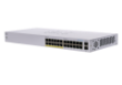 Picture of Cisco Business CBS110-24PP 24 Ports Ethernet Switch - 2 Layer Supported - Modular - 100 W PoE Budget - Twisted Pair, Optical Fiber - PoE Ports - 1U High - Desktop, Wall Mountable, Rack-mountable